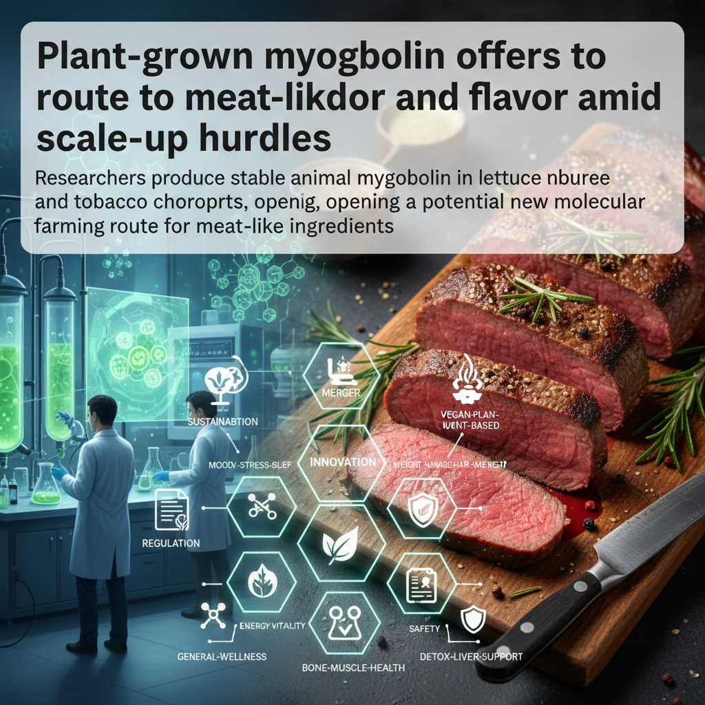 Plant-derived Myoglobin for Meat Alternatives: Production Scalability and Heme Challenges