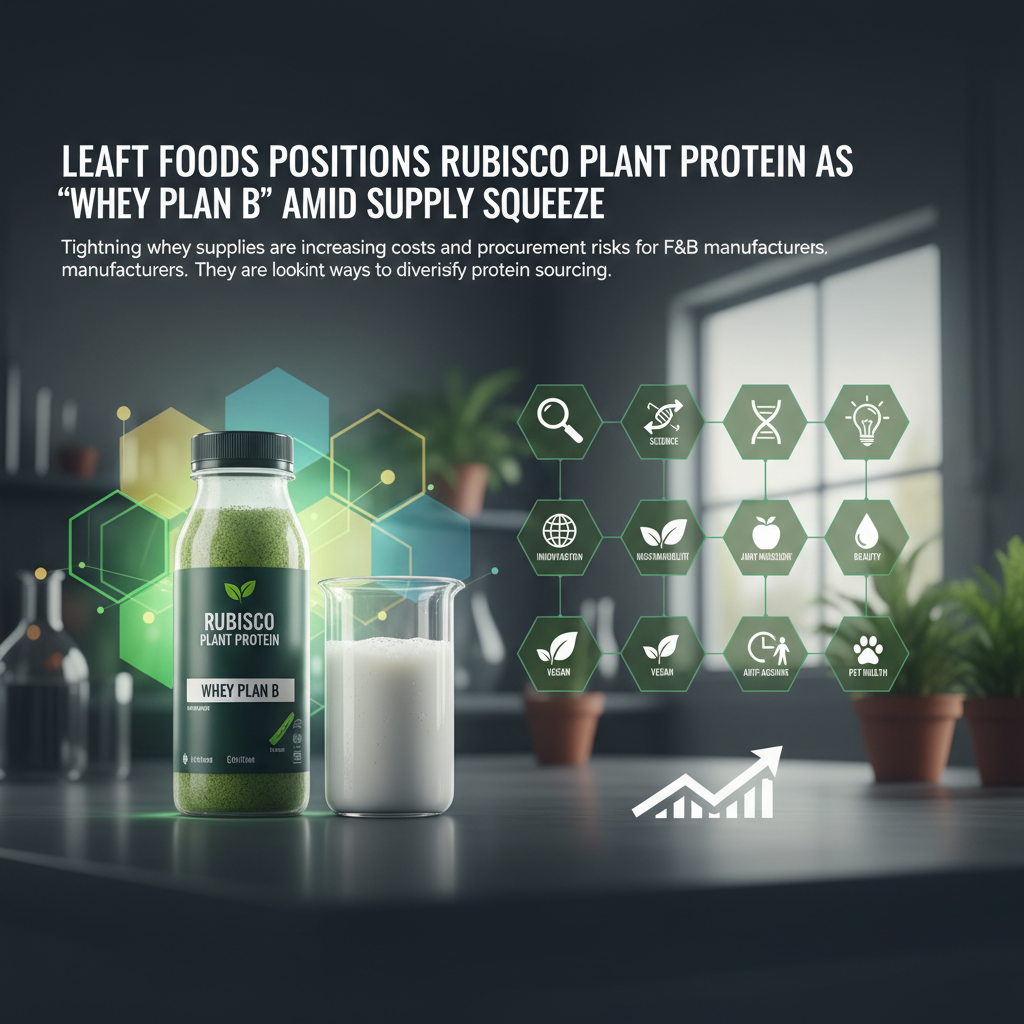 Rubisco Protein Emerges as Whey Alternative Amidst Tight Supply & Cost Increases