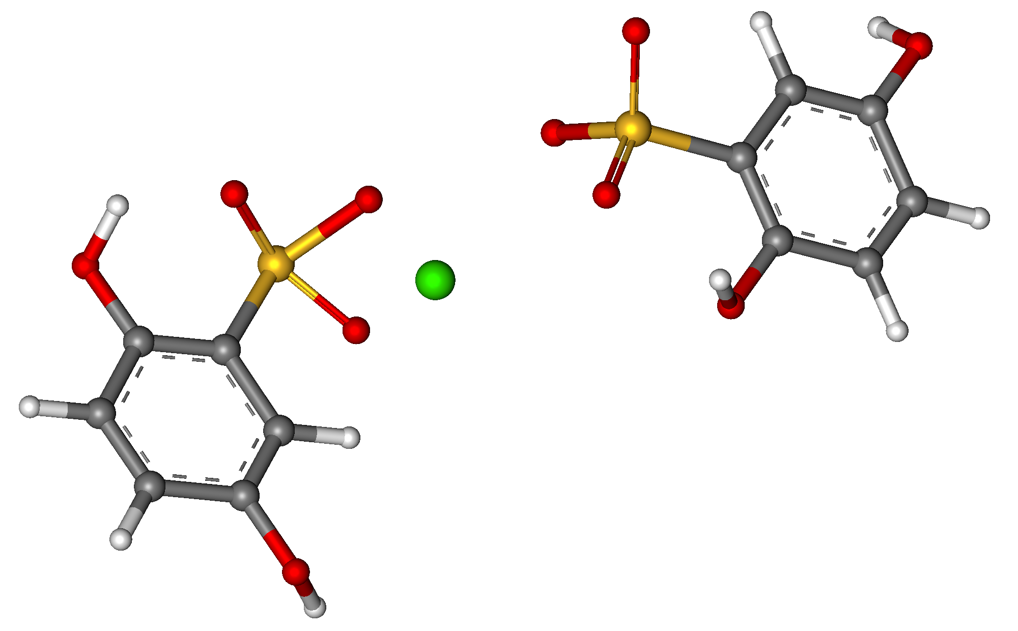 Calcium dobesilate ball-and-stick