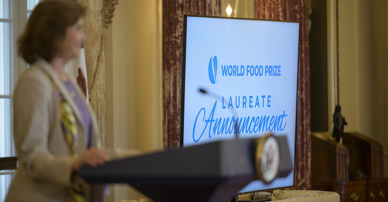 World Food Prize President, Barbara Stinson gives remarks during an event at the U.S Department of State where it was announced that Cynthia Rosenzweig, a senior research scientist