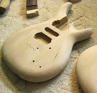 Alder guitar body