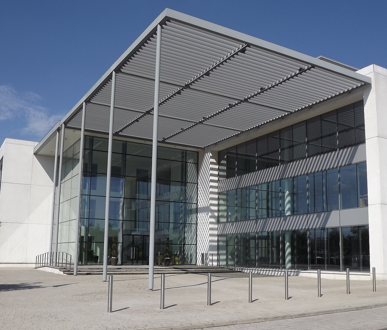 Office building in Brooklands, Weybridge UK. Currently the headquarters of Haleon, but this photo was taken in 2012 before they were established, so have cropped to remove logos of