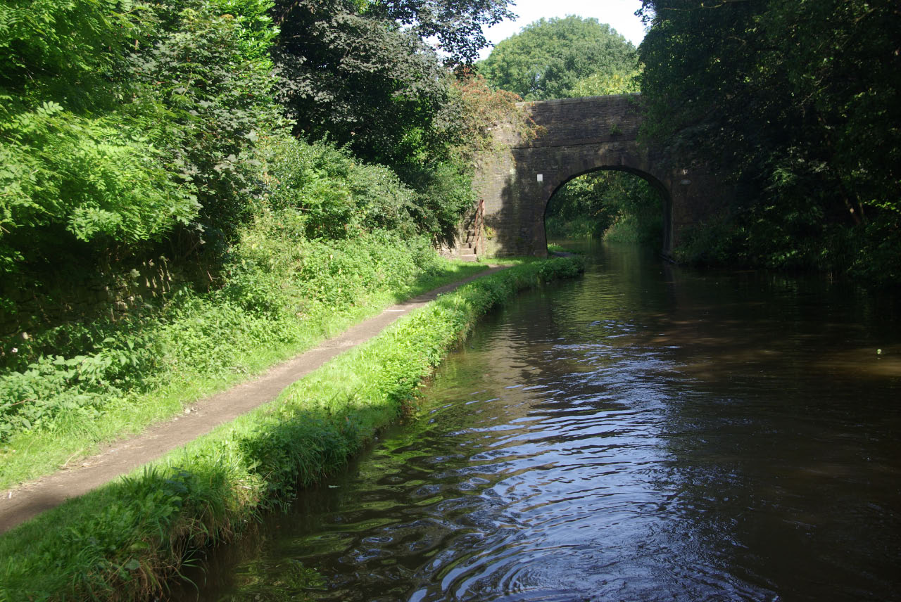Photograph of Bridge No. 13 over the Peak Forest Canal, Woodley, Greater Manchester, England